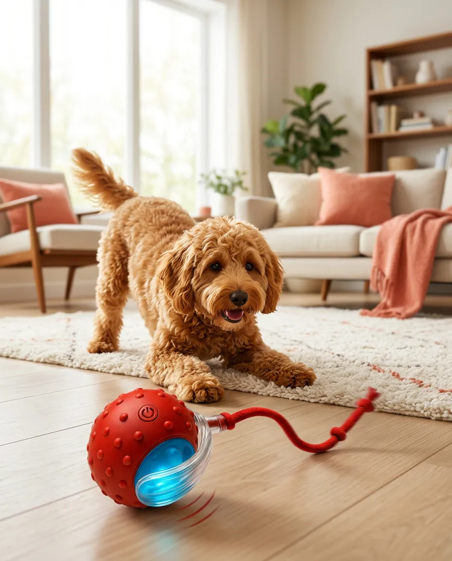 Dog playing with ZoomTail